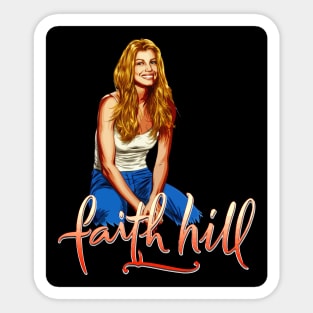 vintage of art faith hill Sticker